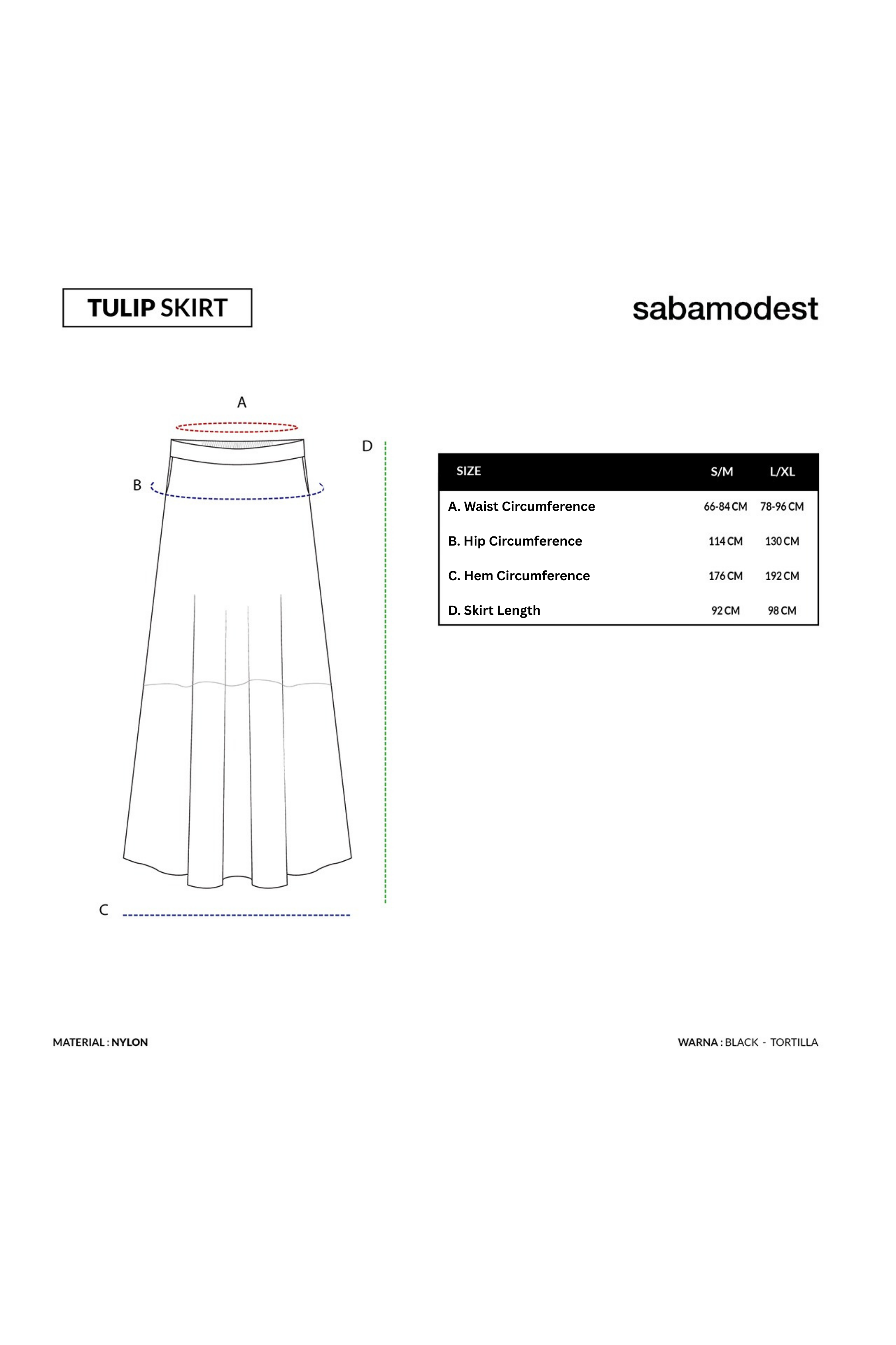 Sabamodest | Tulip skirt