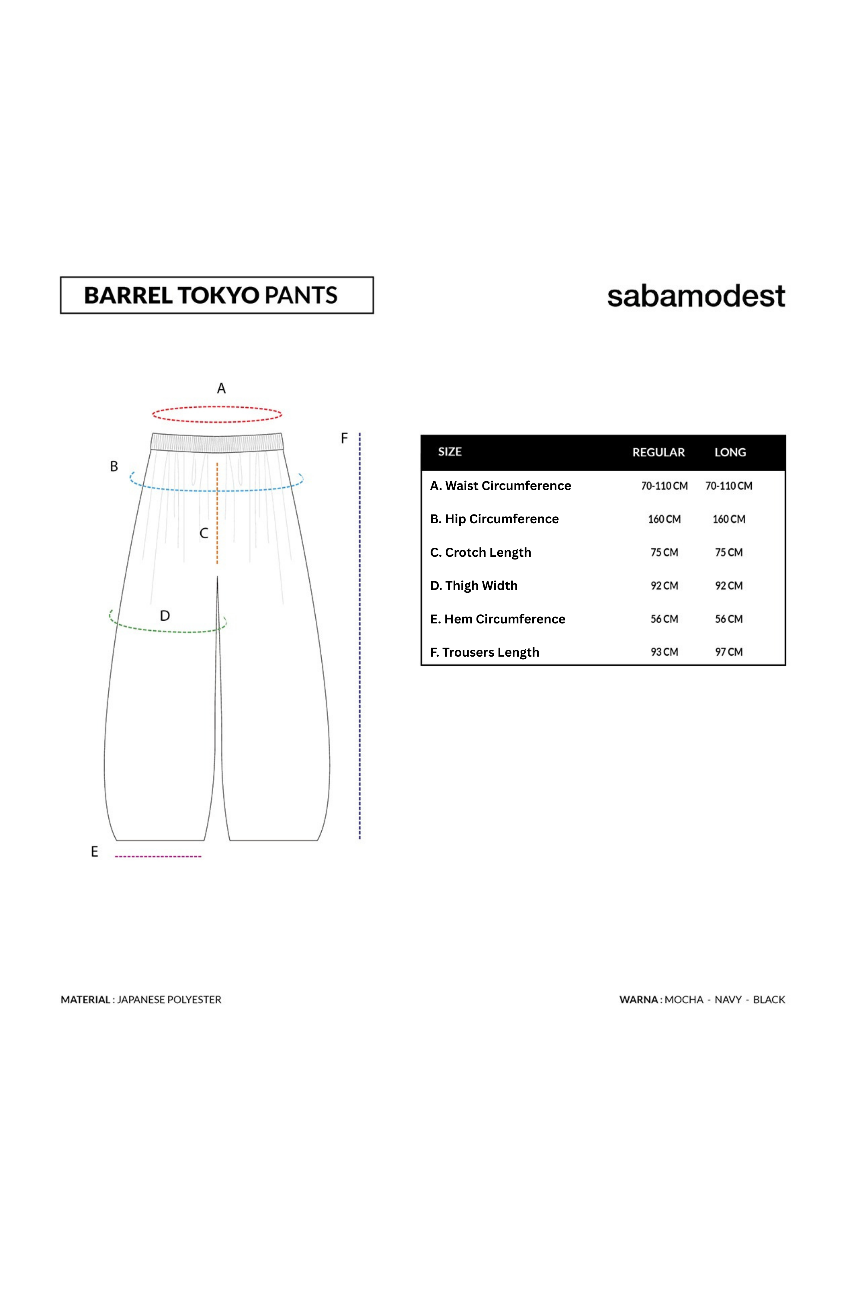 Sabamodest | Barrel Pants Tokyo Black